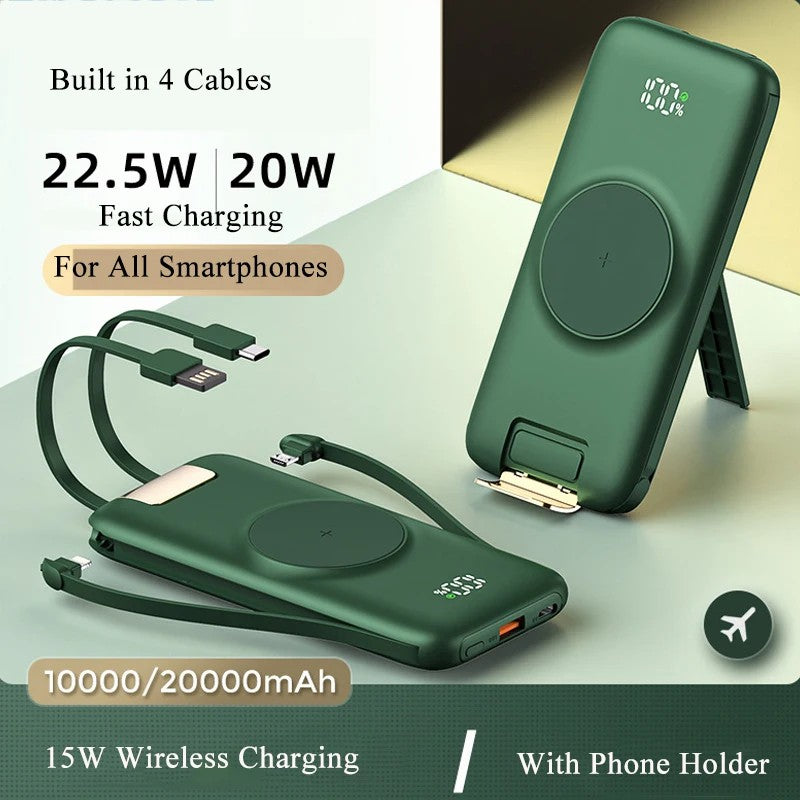 CYKE P2 10000mAh Portable Phone Stand Charger Phone Power Bank with Charging Cable CYKE P2 10000mAh Portable Phone Stand Charger Phone Power Bank with Charging Cable